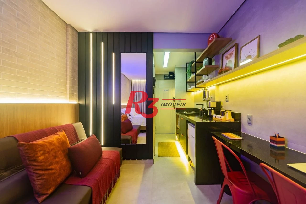Kitnet com 1 dormitório à venda, 28 m² por R$ 375.000,00 - José Menino - Santos/SP
