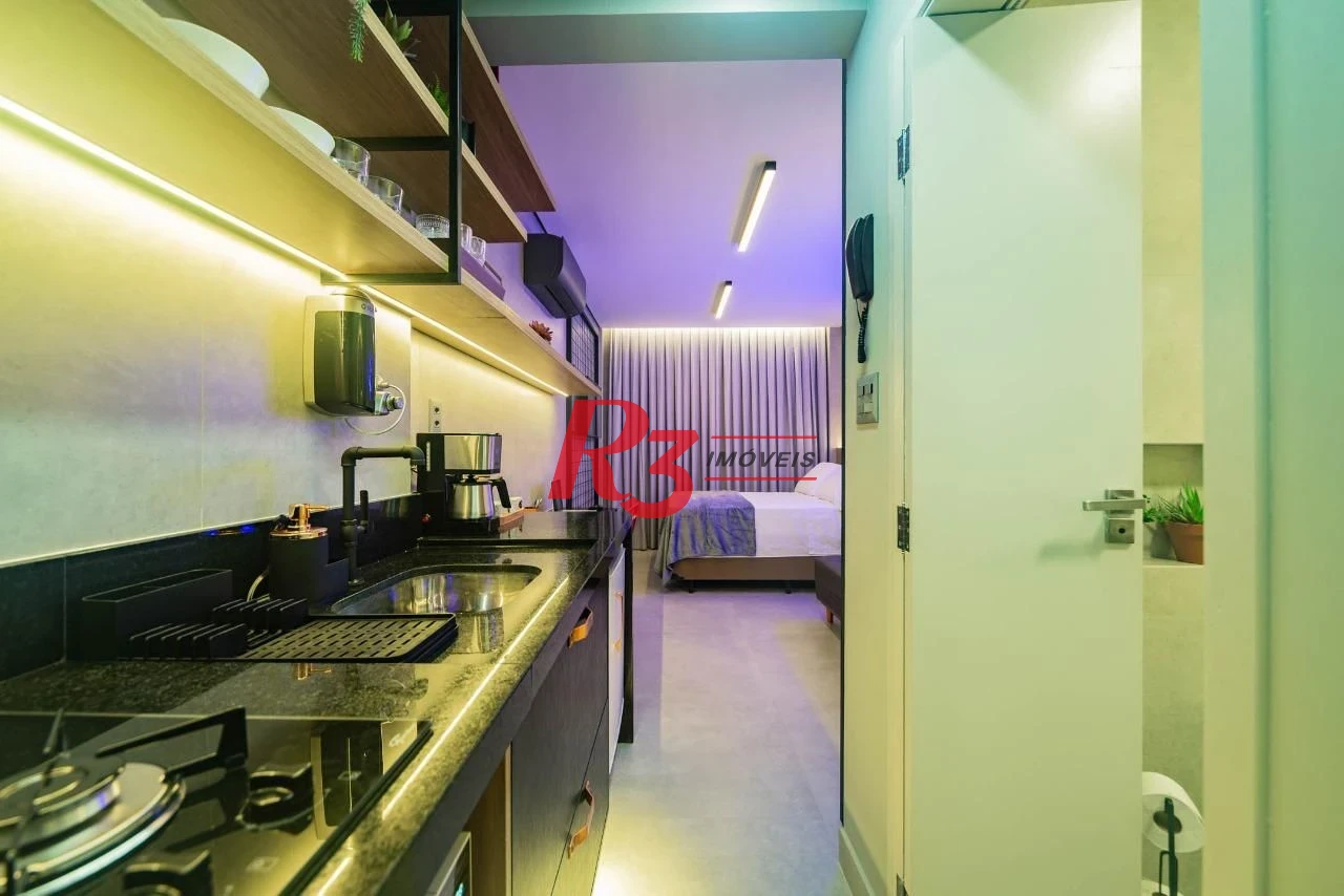 Kitnet com 1 dormitório à venda, 28 m² por R$ 375.000,00 - José Menino - Santos/SP