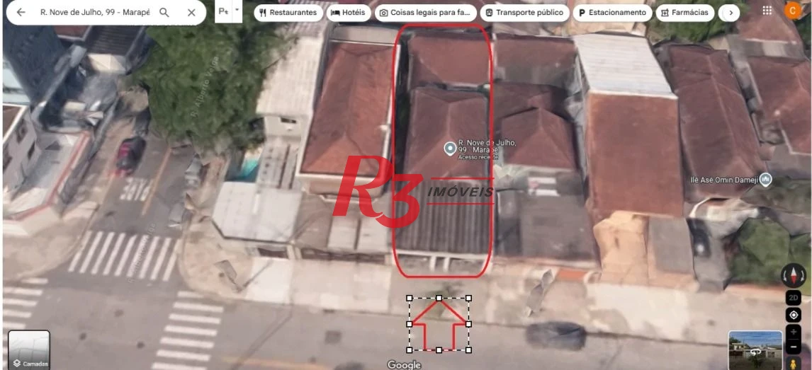 Terreno à venda, 208 m² por R$ 615.000,00 - Marapé - Santos/SP