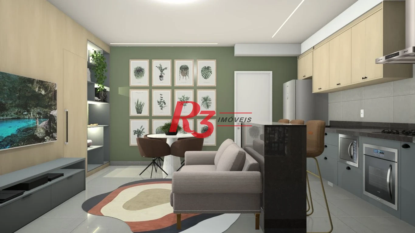 Apartamento com 2 dormitórios para alugar, 65 m² por R$ 7.000,01/mês - Ponta da Praia - Santos/SP
