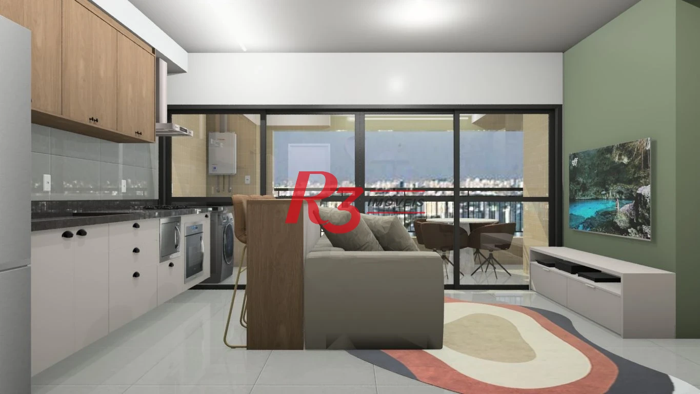 Apartamento com 2 dormitórios para alugar, 65 m² por R$ 7.000,01/mês - Ponta da Praia - Santos/SP