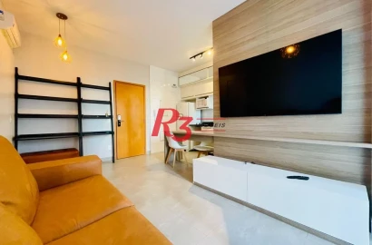 Apartamento com 1 dormitório à venda, 46 m² por R$ 690.000,00 - Boqueirão - Santos/SP
