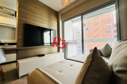 Apartamento com 1 dormitório à venda, 46 m² por R$ 750.000,00 - Boqueirão - Santos/SP