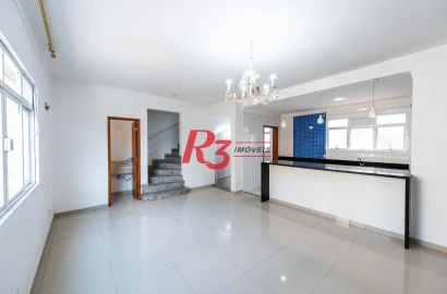 Village com 3 dormitórios, 136 m² - venda por R$ 1.650.000,00 ou aluguel por R$ 6.000,00/mês - Gonzaga - Santos/SP