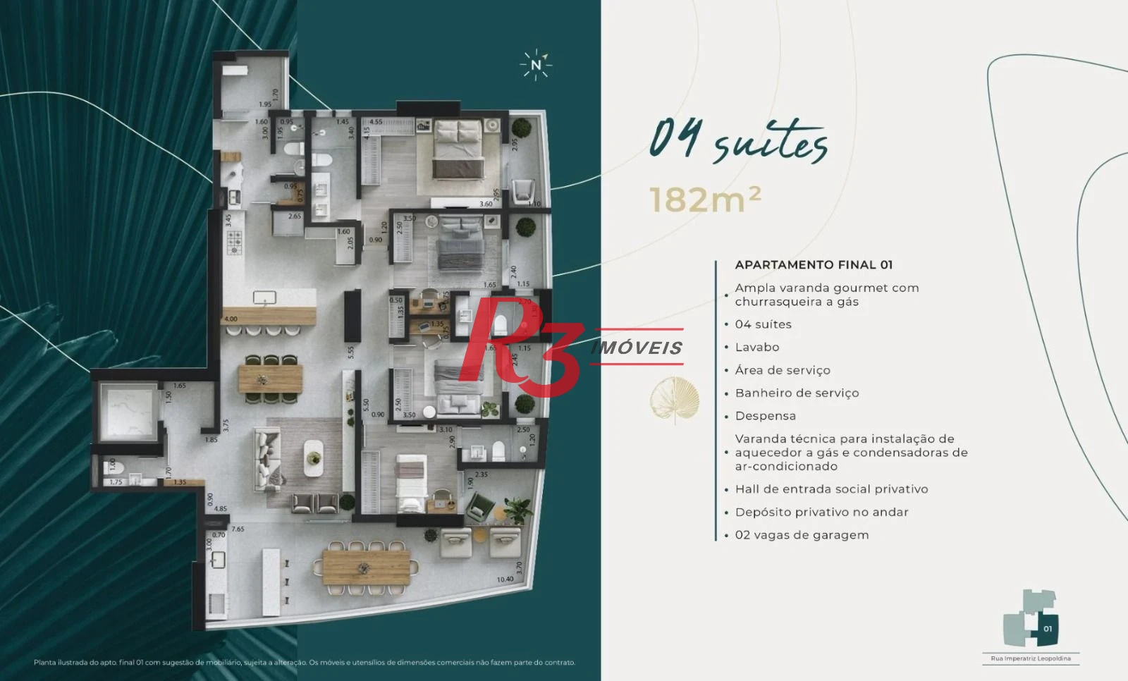 Apartamento com 4 dormitórios à venda, 182 m² por R$ 4.700.000,00 - Ponta da Praia - Santos/SP