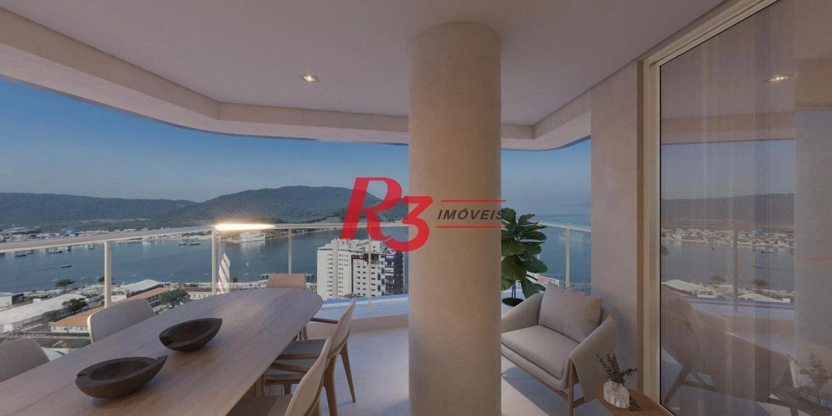 Apartamento com 4 dormitórios à venda, 182 m² por R$ 4.700.000,00 - Ponta da Praia - Santos/SP