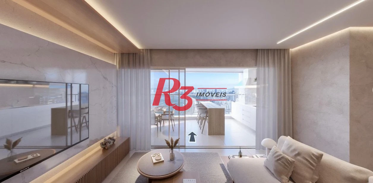 Apartamento com 4 dormitórios à venda, 182 m² por R$ 4.700.000,00 - Ponta da Praia - Santos/SP
