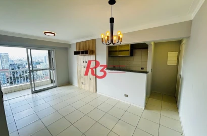 Apartamento com 2 dormitórios para alugar, 69 m² por R$ 4.300,00/mês - Encruzilhada - Santos/SP
