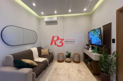 Apartamento com 2 dormitórios para alugar, 63 m² por R$ 4.500,00 - José Menino - Santos/SP