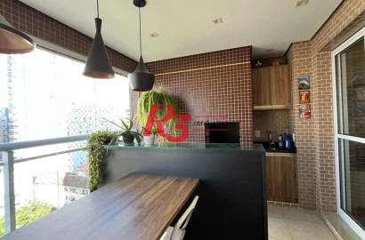 Apartamento à venda, 87 m² por R$ 1.256.000,00 - Pompéia - Santos/SP