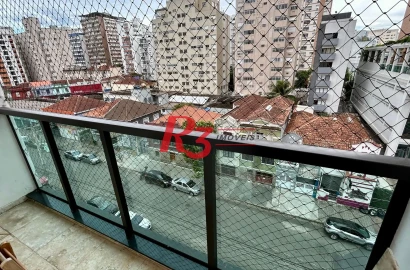 Apartamento com 3 dormitórios à venda, 182 m² por R$ 1.250.000,00 - Boqueirão - Santos/SP
