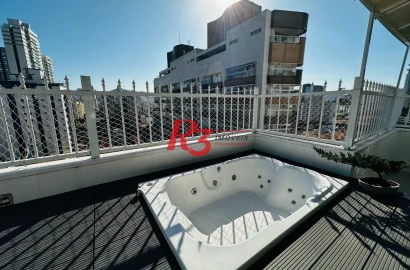 Cobertura com 4 dormitórios à venda, 242 m² por R$ 1.390.000,00 - Gonzaga - Santos/SP