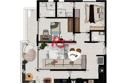 Apartamento à venda, 89 m² por R$ 1.090.000,00 - Aparecida - Santos/SP
