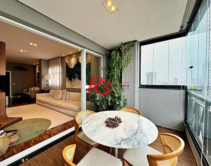 Apartamento com 3 dormitórios à venda, 188 m² por R$ 2.200.000,00 - Boqueirão - Santos/SP