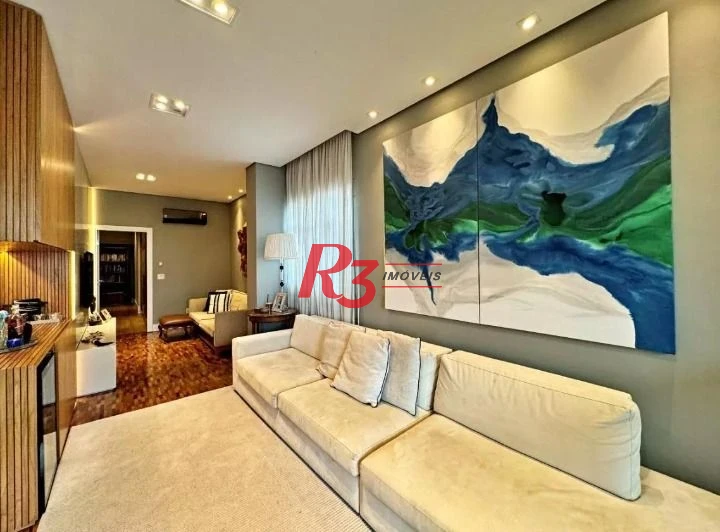 Apartamento com 3 dormitórios à venda, 188 m² por R$ 2.200.000,00 - Boqueirão - Santos/SP