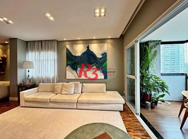 Apartamento com 3 dormitórios à venda, 188 m² por R$ 2.200.000,00 - Boqueirão - Santos/SP