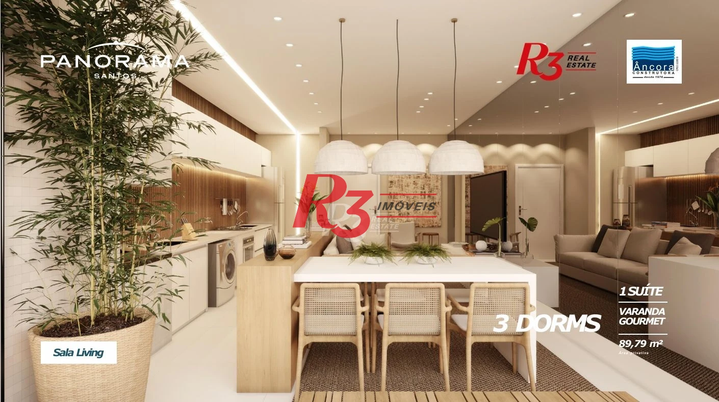Apartamento à venda, 72 m² por R$ 980.000,00 - Encruzilhada - Santos/SP