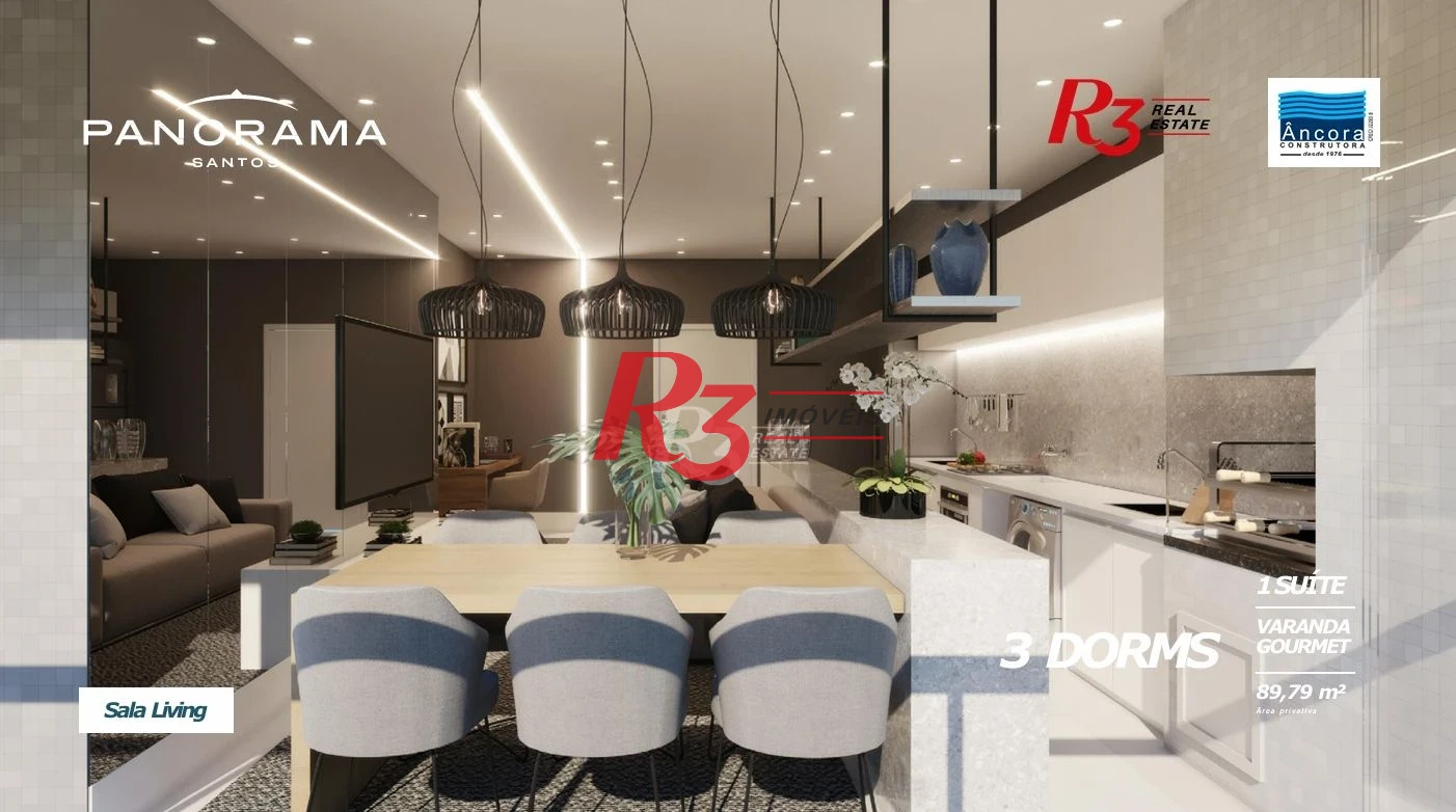 Apartamento à venda, 72 m² por R$ 980.000,00 - Encruzilhada - Santos/SP