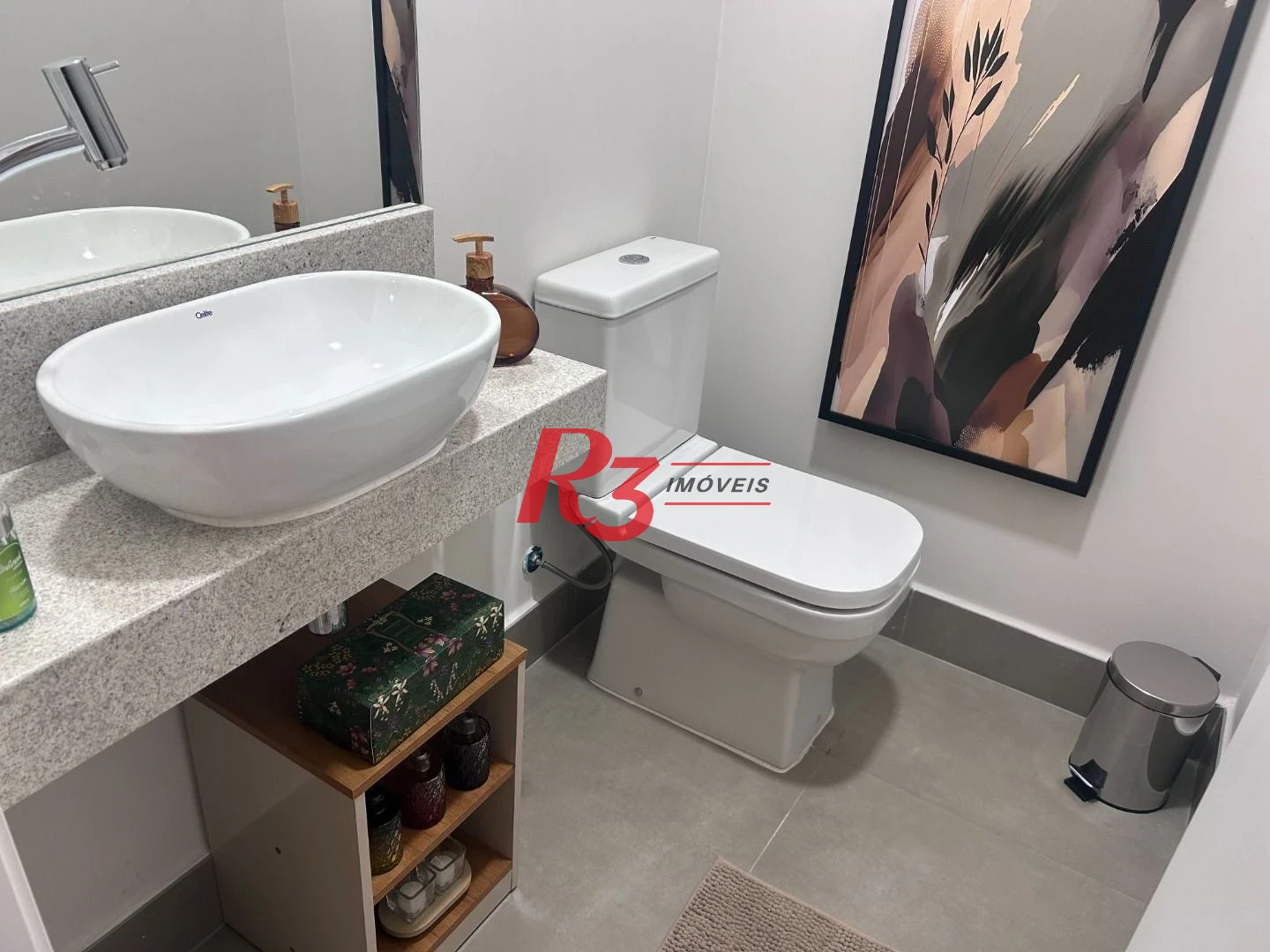 Apartamento com 1 dormitório para alugar, 54 m² por R$ 6.200,00/mês - Boqueirão - Santos/SP