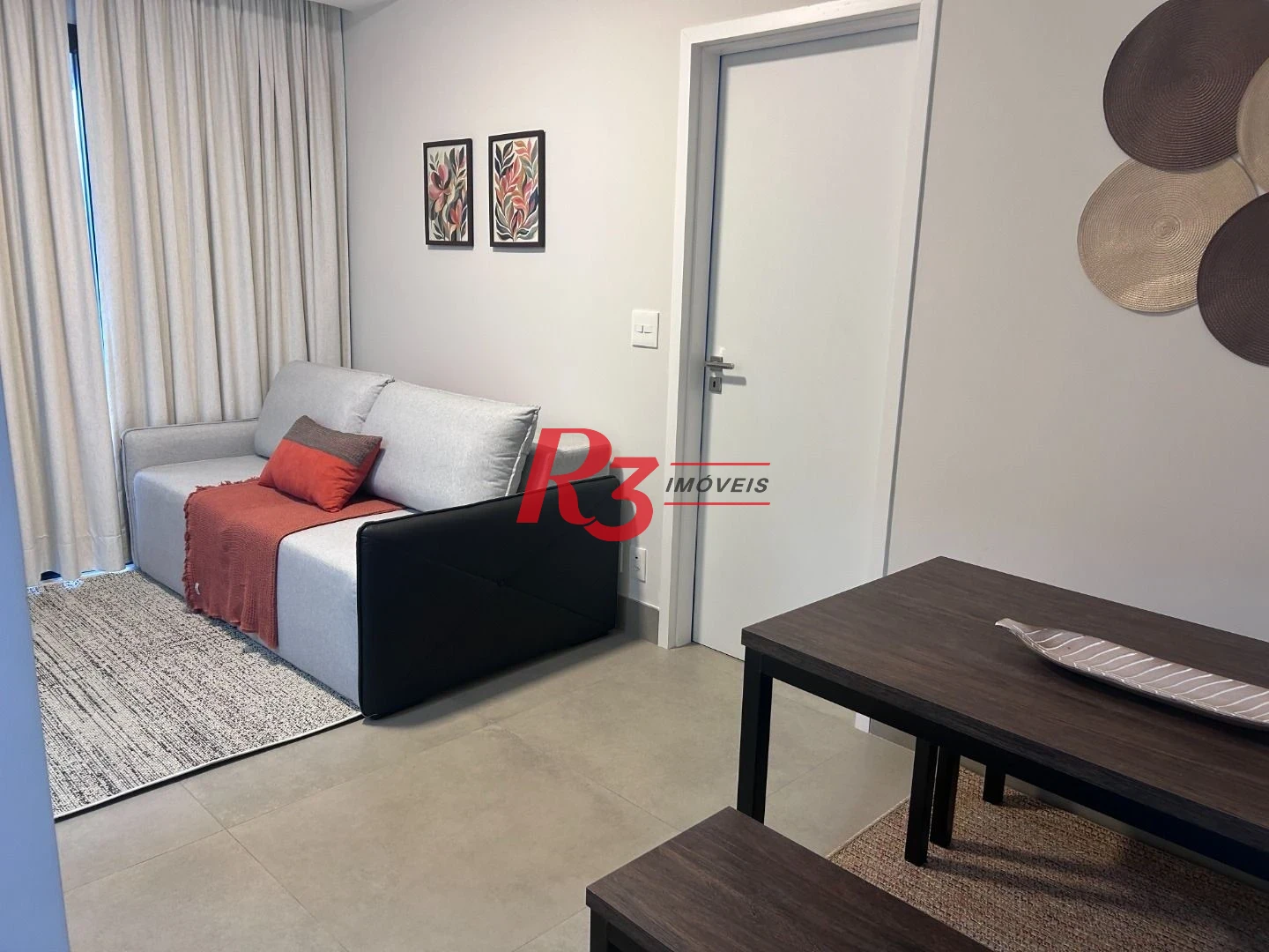 Apartamento com 1 dormitório para alugar, 54 m² por R$ 6.200,00/mês - Boqueirão - Santos/SP