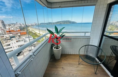 Flat com 1 dormitório, 43 m² - venda por R$ 780.000,00 ou aluguel por R$ 7.500,02/mês - Boqueirão - Santos/SP