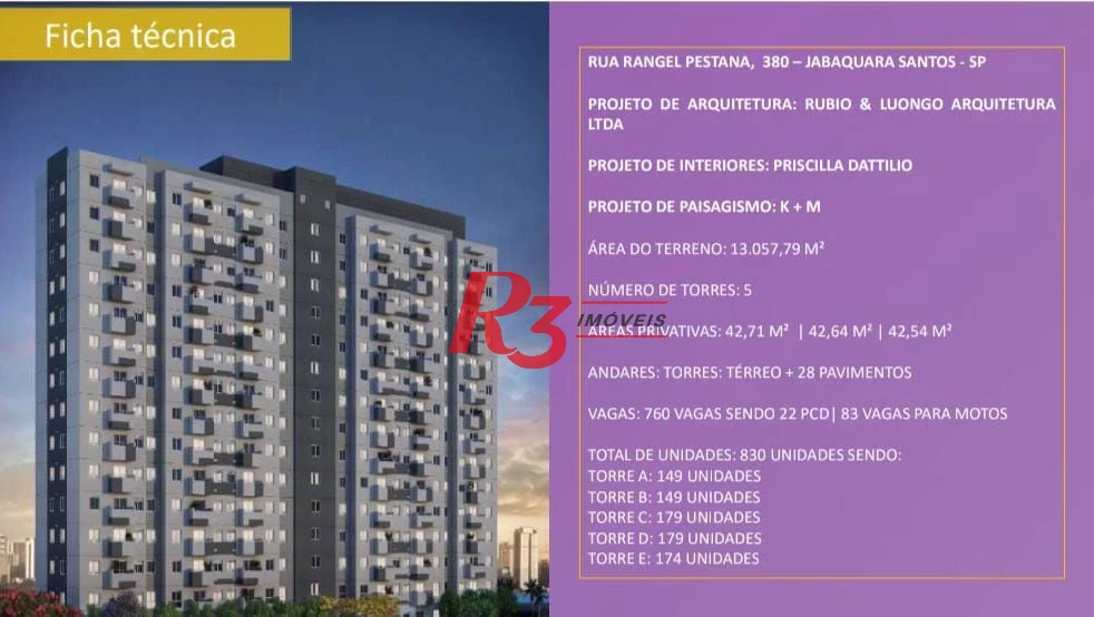 Apartamento com 2 dormitórios à venda, 42 m² por R$ 371.000,00 - Jabaquara - Santos/SP