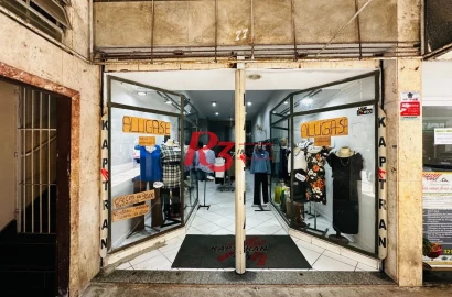 Loja, 70 m² - venda por R$ 420.000,00 ou aluguel por R$ 3.100,00/mês - Centro - Santos/SP