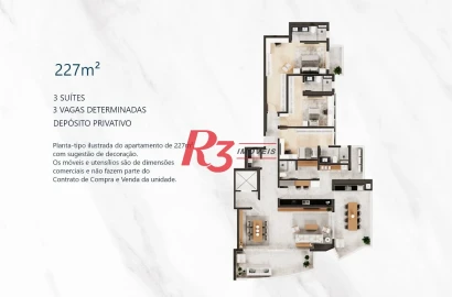 Apartamento com 3 dormitórios à venda, 227 m² por R$ 5.000.000,00 - Ponta da Praia - Santos/SP