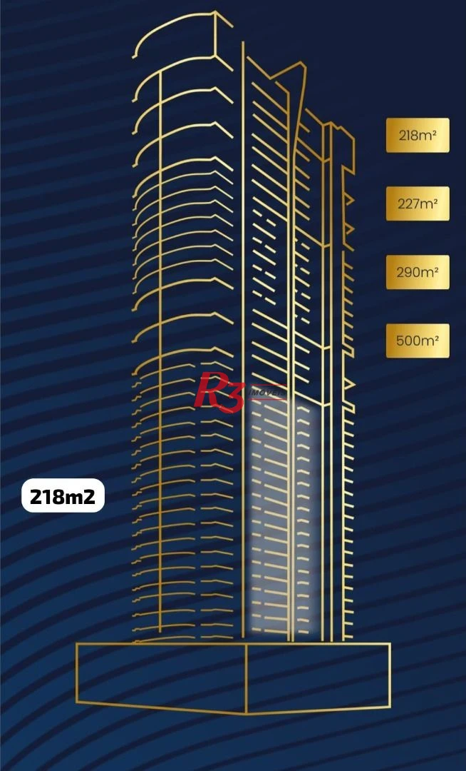 Apartamento com 3 dormitórios à venda, 218 m² por R$ 5.000.000,00 - Ponta da Praia - Santos/SP