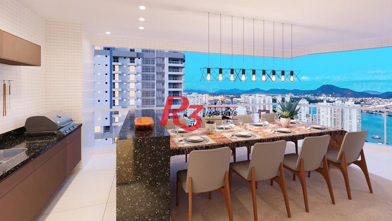 Apartamento com 3 dormitórios à venda, 218 m² por R$ 5.000.000,00 - Ponta da Praia - Santos/SP