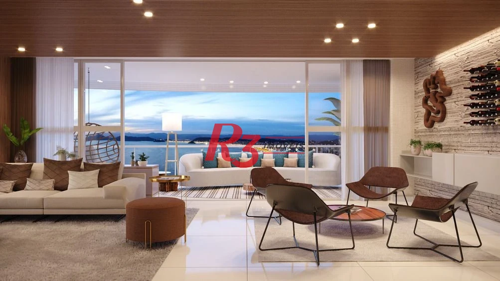 Apartamento com 3 dormitórios à venda, 218 m² por R$ 5.000.000,00 - Ponta da Praia - Santos/SP