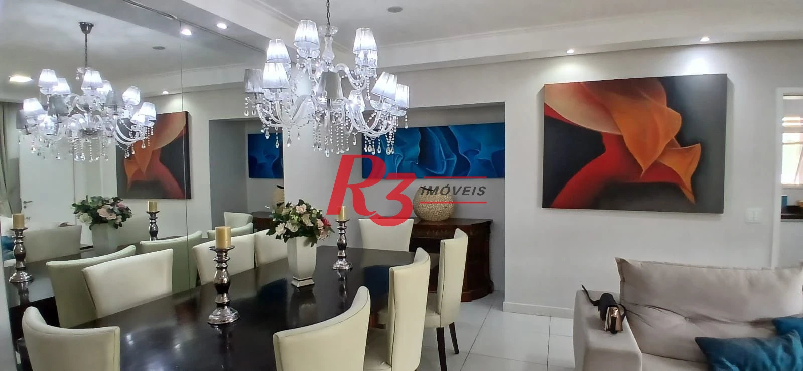 Apartamento com 3 dormitórios à venda, 150 m² por R$ 1.280.000,00 - Marapé - Santos/SP