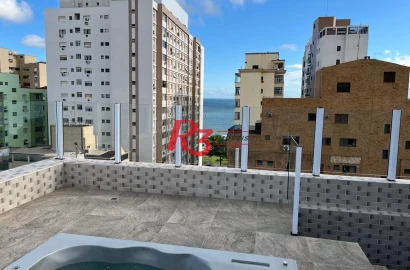 Cobertura à venda, 178 m² por R$ 1.800.000,00 - Aparecida - Santos/SP