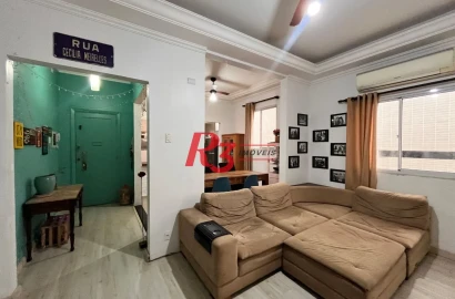 Apartamento com 2 dormitórios à venda, 87 m² por R$ 440.000,00 - Gonzaga - Santos/SP