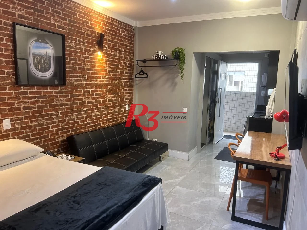 Kitnet com 1 dormitório à venda, 28 m² por R$ 375.000,00 - José Menino - Santos/SP