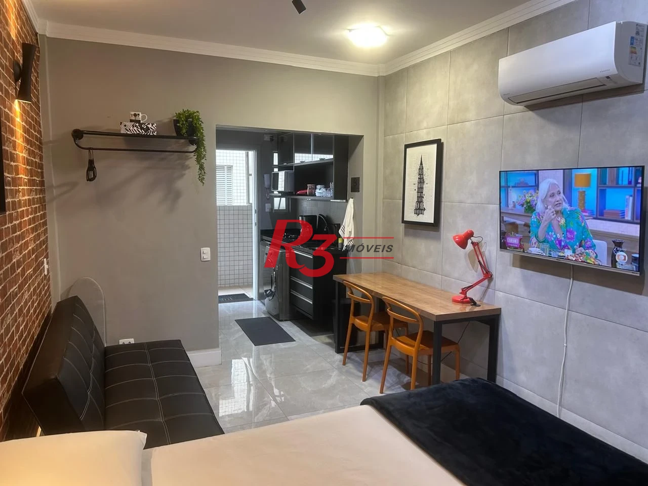 Kitnet com 1 dormitório à venda, 28 m² por R$ 375.000,00 - José Menino - Santos/SP