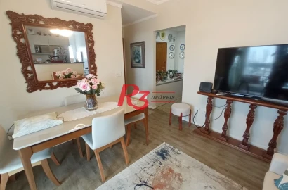 Apartamento com 1 dormitório, 58 m² - venda por R$ 650.000,00 ou aluguel por R$ 4.835,00/mês - Macuco - Santos/SP
