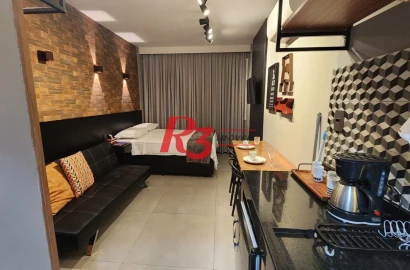 Kitnet com 1 dormitório à venda, 28 m² por R$ 375.000,00 - José Menino - Santos/SP