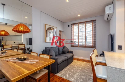 Apartamento com 2 dormitórios à venda, 63 m² por R$ 645.000,00 - Aparecida - Santos/SP