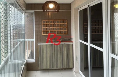Apartamento com 3 dormitórios à venda, 92 m² por R$ 899.000,00 - Encruzilhada - Santos/SP