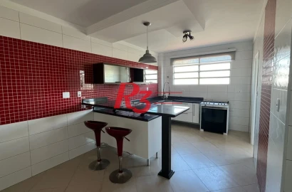 Apartamento com 2 dormitórios para alugar, 120 m² por R$ 5.700,00/mês - Gonzaga - Santos/SP