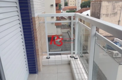 Apartamento com 2 dormitórios para alugar, 62 m² por R$ 4.500,01/ano - Gonzaga - Santos/SP