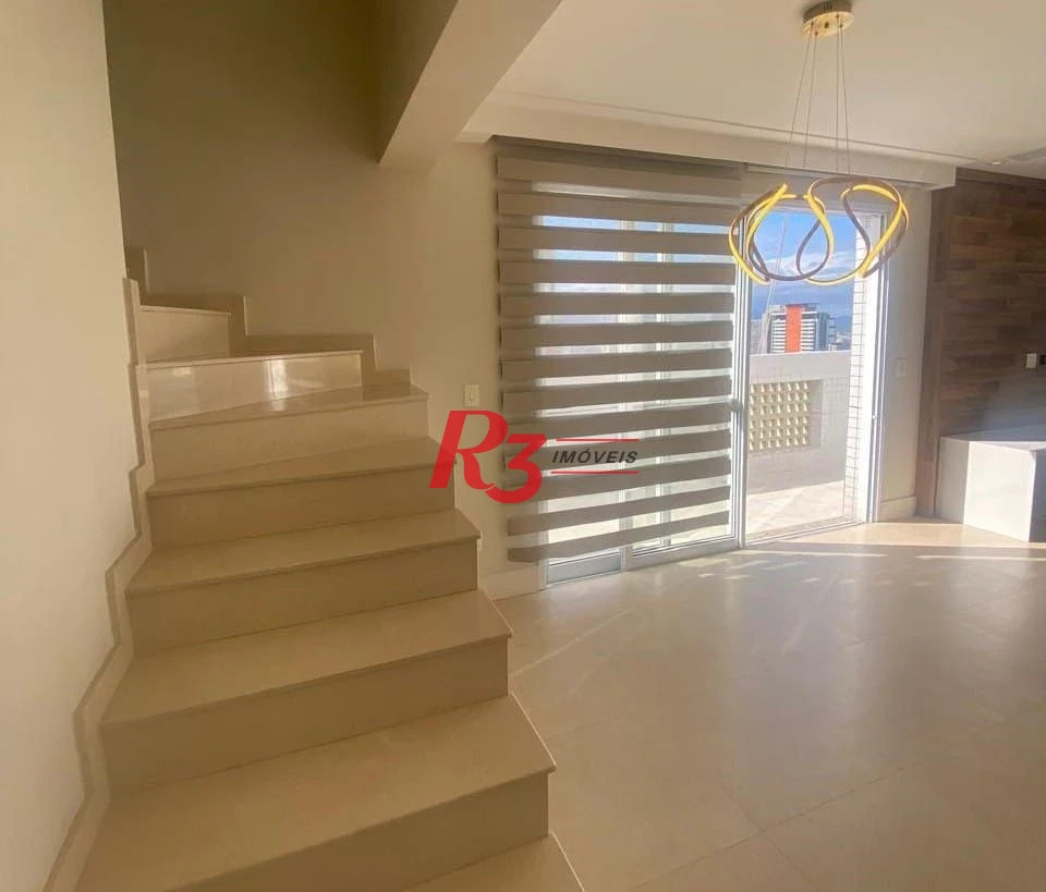 Apartamento Duplex com 3 dormitórios à venda, 148 m² por R$ 1.900.000,00 - Gonzaga - Santos/SP