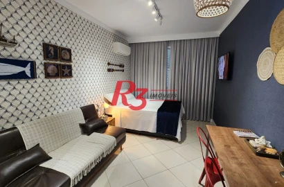 Kitnet com 1 dormitório à venda, 28 m² por R$ 375.000,00 - José Menino - Santos/SP