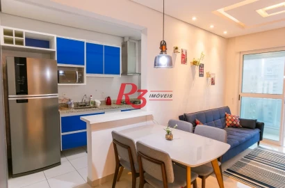 Apartamento com 1 dormitório à venda, 54 m² por R$ 735.000,00 - José Menino - Santos/SP