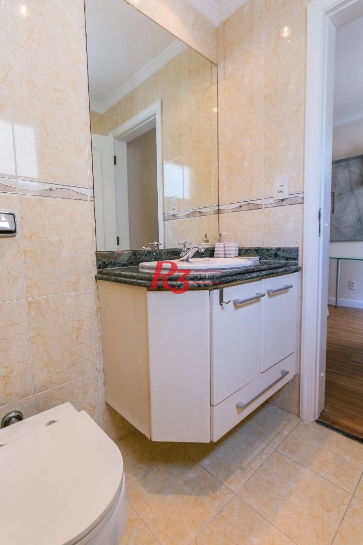 Apartamento para alugar, 204 m² por R$ 23.000,01/mês - Gonzaga - Santos/SP