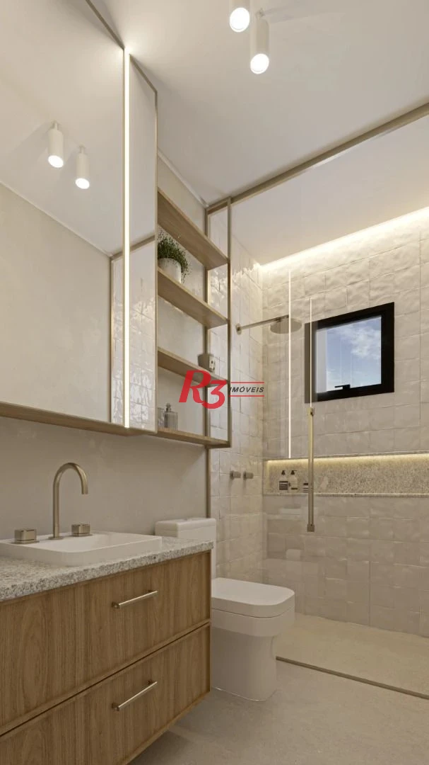 Apartamento à venda, 89 m² por R$ 1.268.420,59 - Boqueirão - Santos/SP