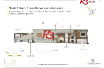 Apartamento à venda, 112 m² por R$ 1.288.000,00 - Marapé - Santos/SP