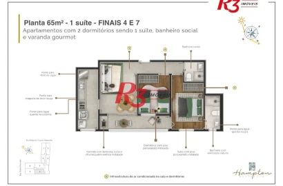 Apartamento com 2 dormitórios à venda, 65 m² por R$ 615.000,00 - Marapé - Santos/SP