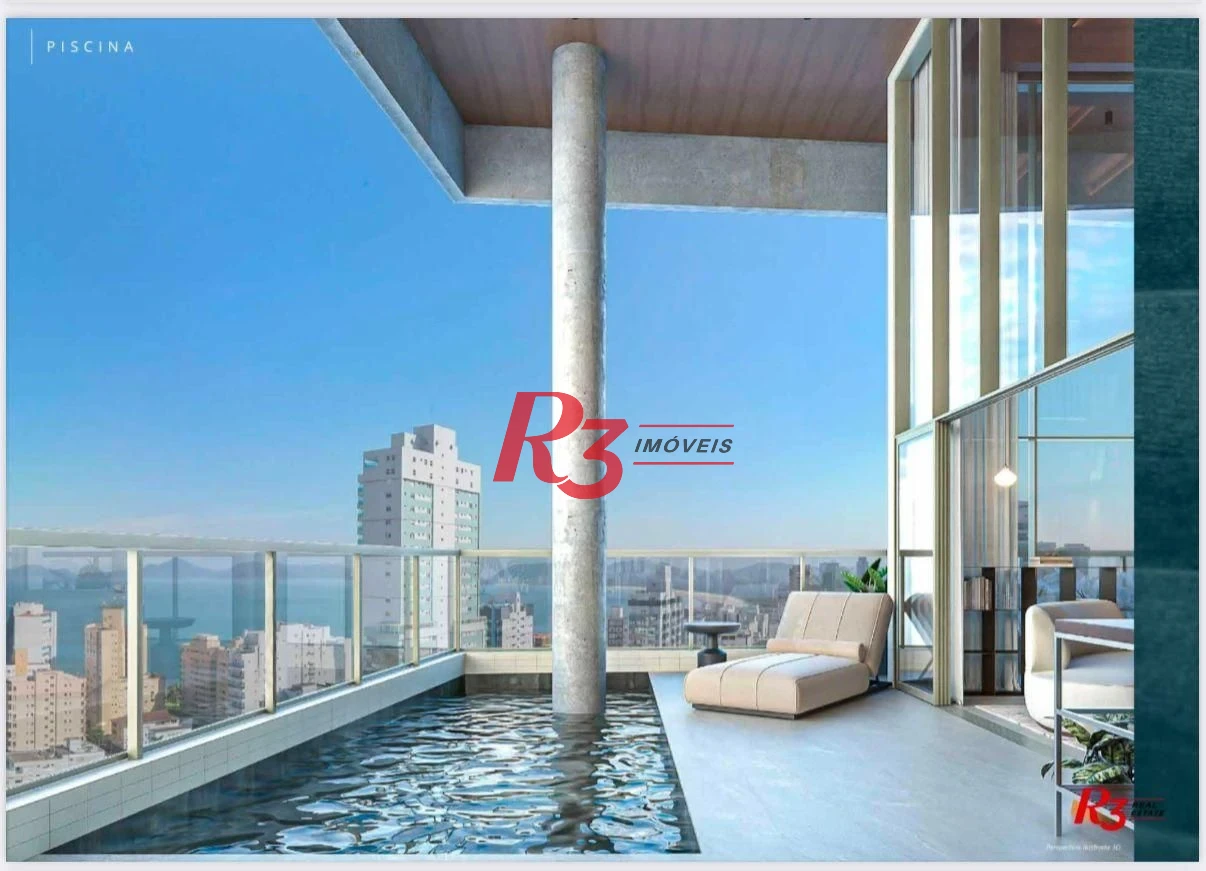 Apartamento com 4 dormitórios à venda, 319 m² por R$ 8.500.000,00 - Ponta da Praia - Santos/SP